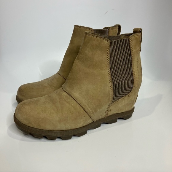 Sorel Joan of arctic ll wedge booties tan leather size 9 - Picture 4 of 8